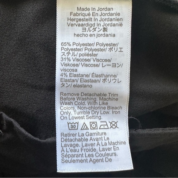 J. Crew Factory Pants Petite Belted Straight-Leg Trouser Black 12P NWT New - Picture 7 of 10